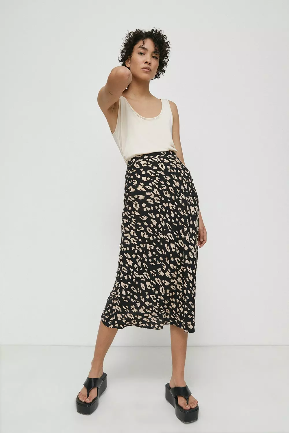 Leopard midi skirt clearance petite