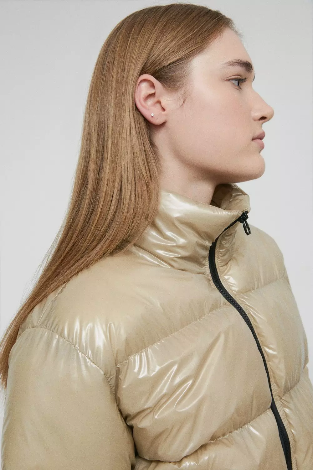 High shine deals padded jacket