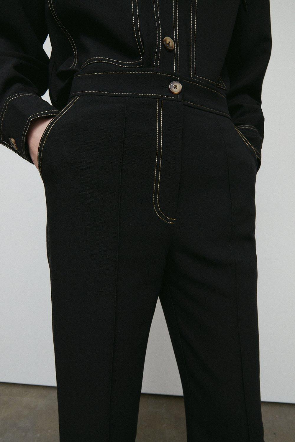 Top Stitch Tailored Kick Flare Trouser | Warehouse