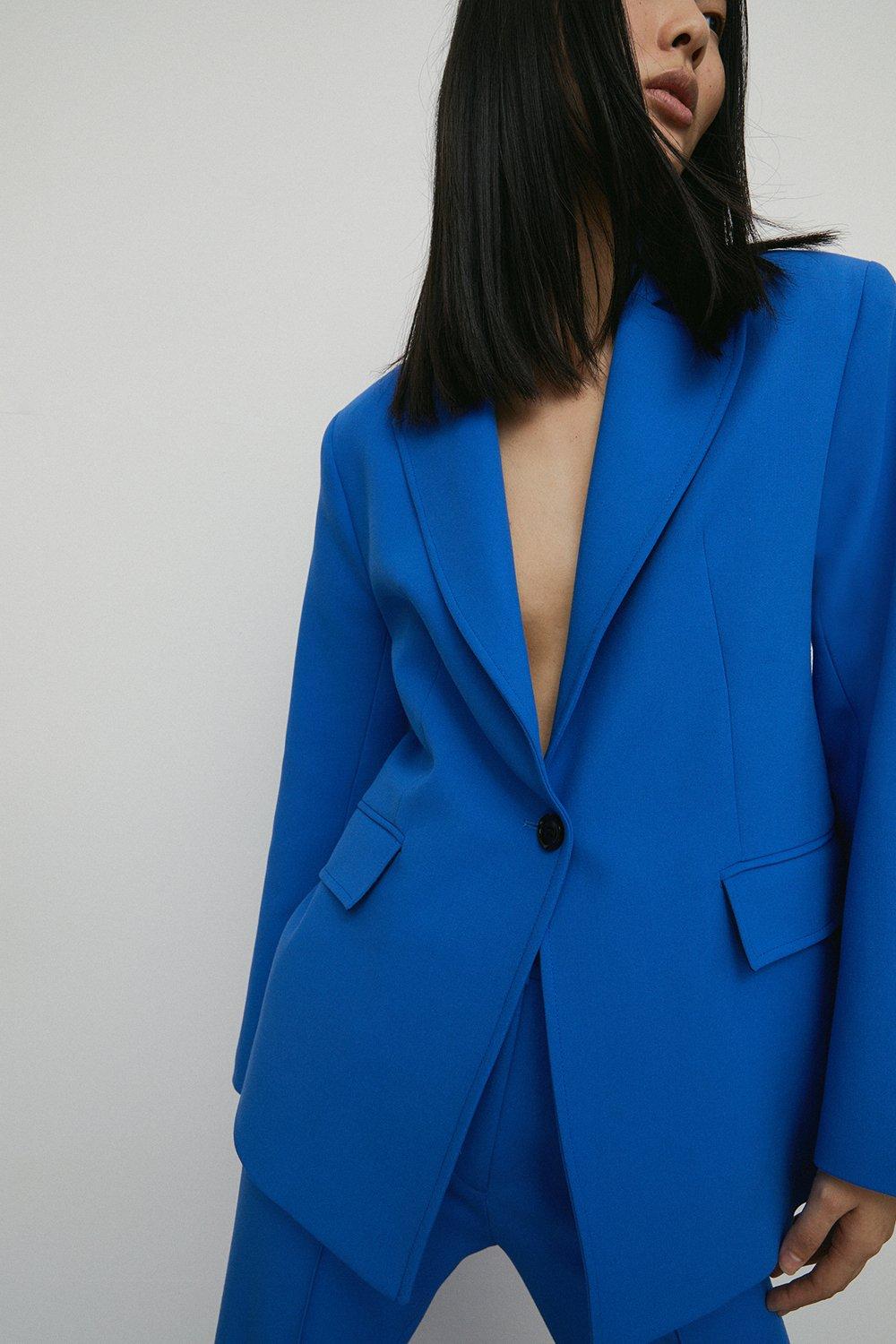 Single Breasted Notch Collar Modern Blazer Jacket | Warehouse