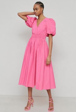 Pink Midi Dresses | Womens Pink Midi ...
