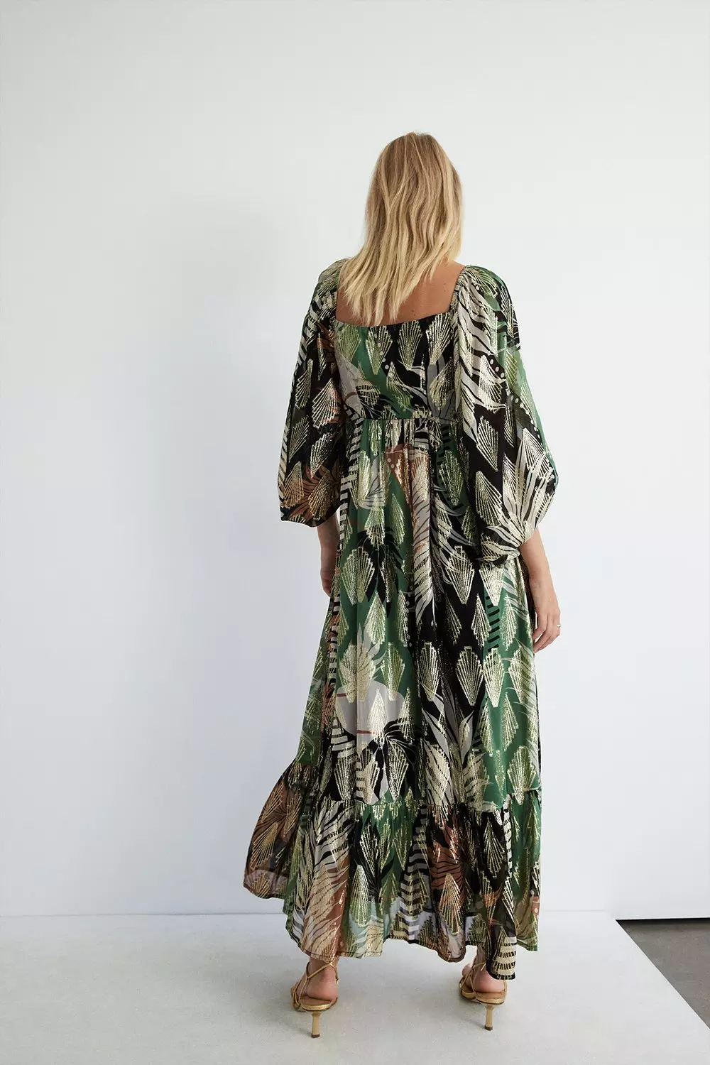 Sparkle Printed Maxi Dress | Warehouse