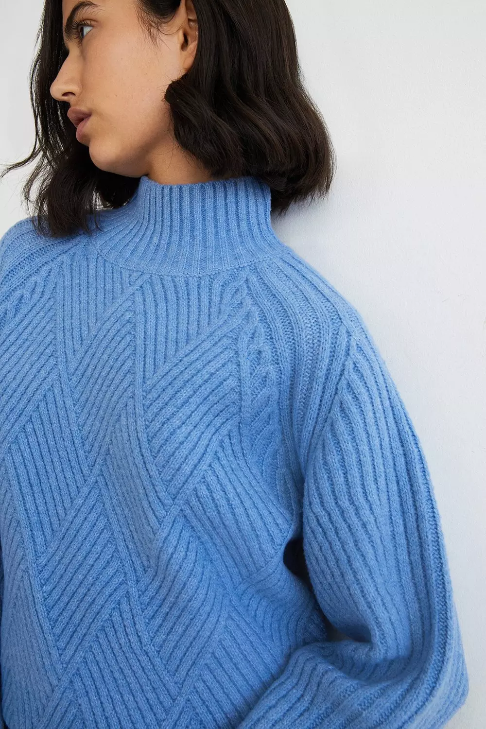 Diamond Stitch Longline Jumper