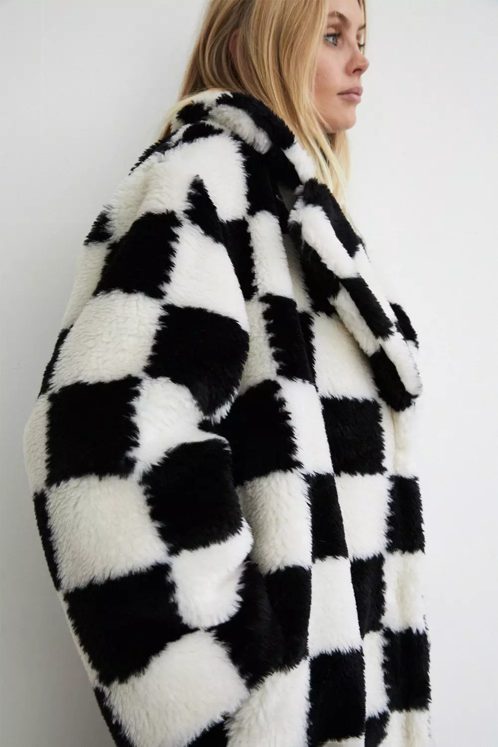 Leather jacket Off-White - Maxi print shearling coat