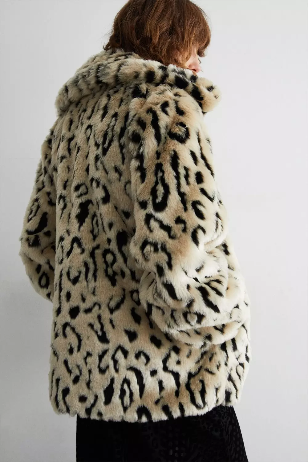 Faux Fur Snow Leopard Short Coat Warehouse 58 OFF