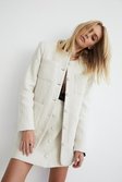 Cream Premium Wool Boucle Tweed Pelmet Skirt