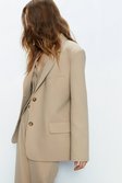 Taupe Tailored Single Breasted Blazer
