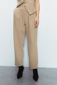 Taupe Tailored Tapered Trouser