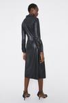 Warehouse Faux Leather Shirt Dress With Ruch Detail thumbnail 3