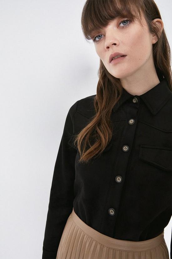 Warehouse Faux Suede Western Shirt 4