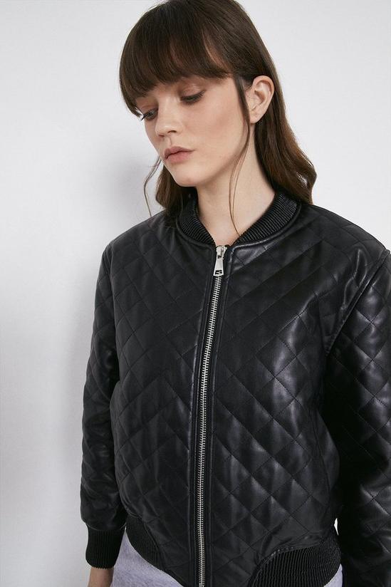 Warehouse Faux Leather Bomber 2