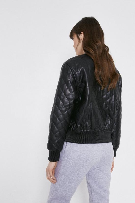 Warehouse Faux Leather Bomber 3