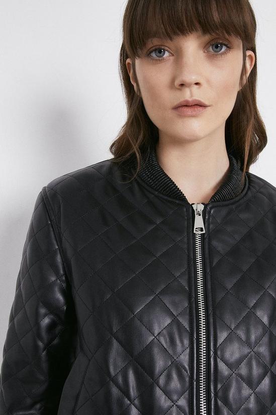 Warehouse Faux Leather Bomber 4