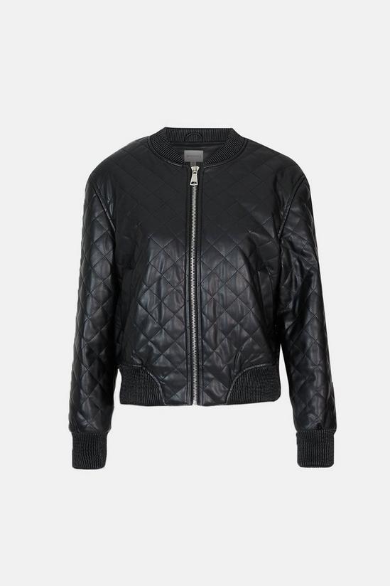 Warehouse Faux Leather Bomber 5