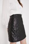Warehouse Faux Leather Quilted Pelmet Skirt thumbnail 2
