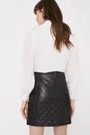 Warehouse Faux Leather Quilted Pelmet Skirt thumbnail 3