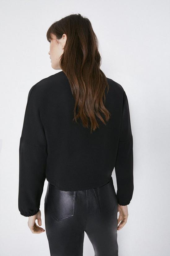 Warehouse Relaxed Twill Track Neck Zip Through Jacket 3