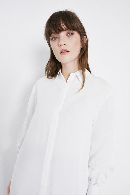Warehouse Cotton Shirt With Pleat Back 2