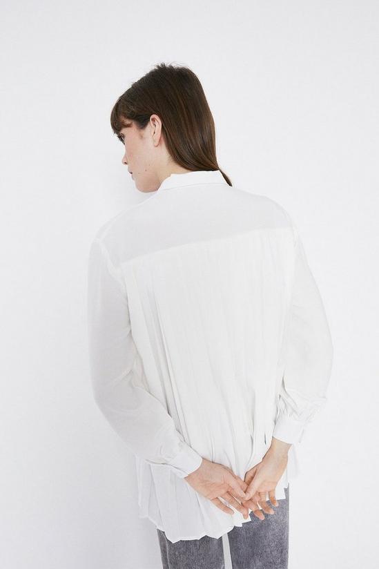 Warehouse Cotton Shirt With Pleat Back 3