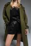 Warehouse Trench Coat With Gathered Cuff Detail thumbnail 1