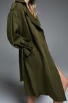Warehouse Trench Coat With Gathered Cuff Detail thumbnail 2