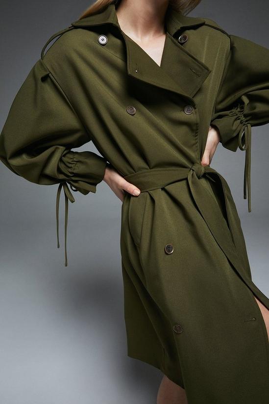 Warehouse Trench Coat With Gathered Cuff Detail 3
