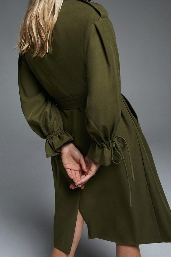 Warehouse Trench Coat With Gathered Cuff Detail 4