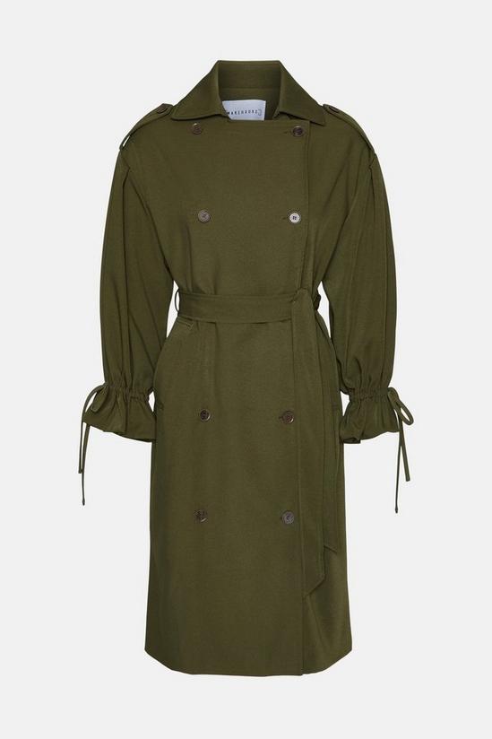 Warehouse Trench Coat With Gathered Cuff Detail 5