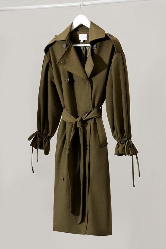 Warehouse Trench Coat With Gathered Cuff Detail 6