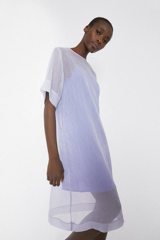 Warehouse Sheer Dress With Contrast Lining 4