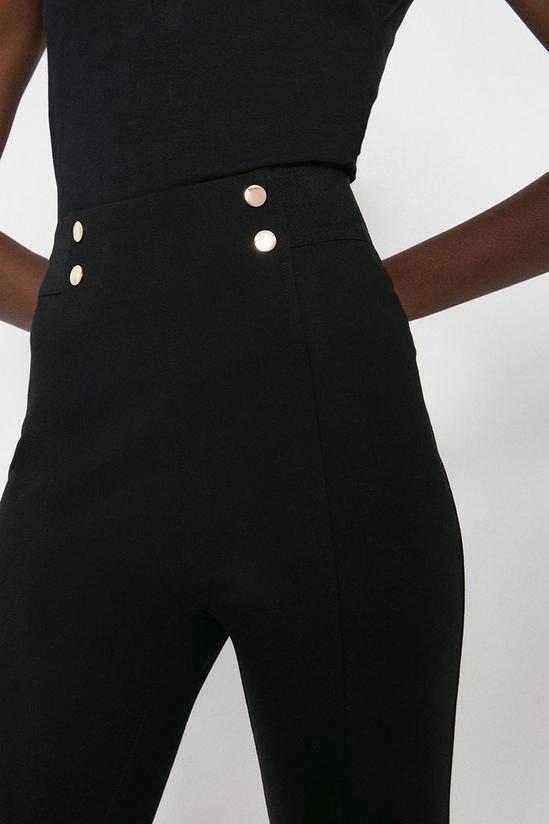 Warehouse Ponte Trouser With Gold Button Detail 2