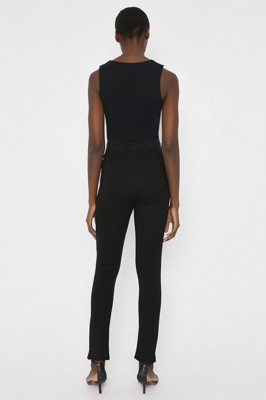 Warehouse Ponte Trouser With Gold Button Detail 3