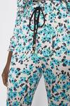 Warehouse Cuffed Jogger In Blue Daisy Floral thumbnail 4