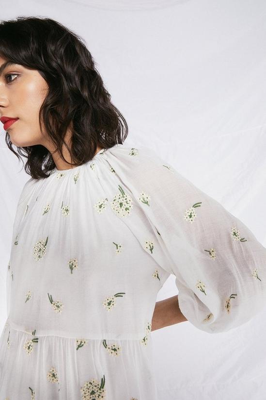 Warehouse Swing Dress With Floral Embroidery 4