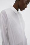 Warehouse Chiffon Shirt With Cotton Bib thumbnail 4