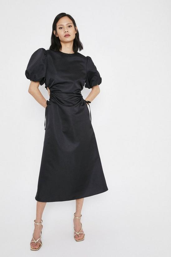 Warehouse Satin Dress With Cut Outs 1
