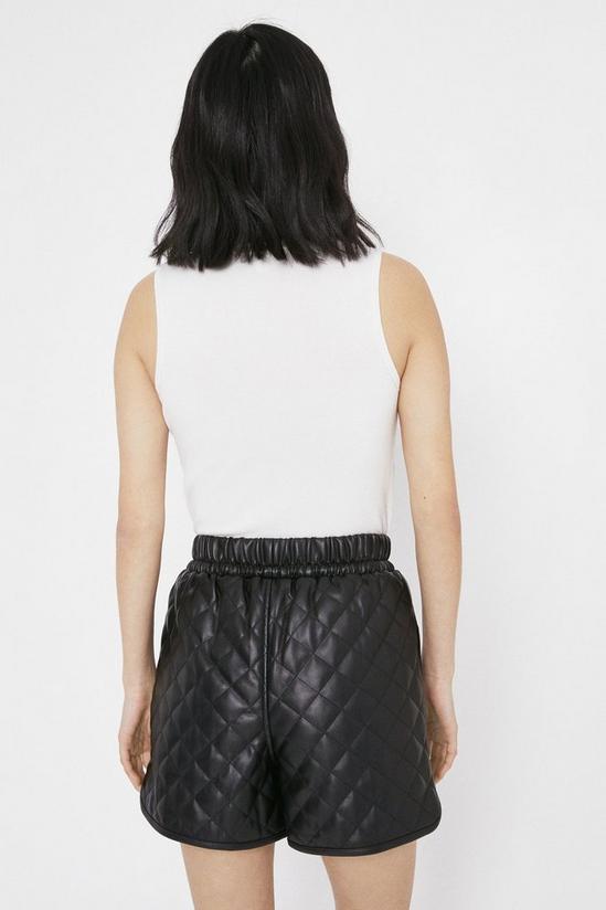 Warehouse Faux Leather Quilted Short 3