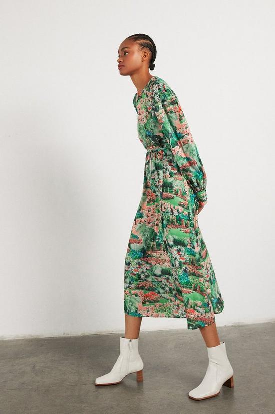 Warehouse Midi Dress In Garden Floral Print 1