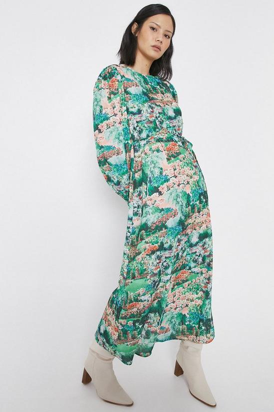 Warehouse Midi Dress In Garden Floral Print 3
