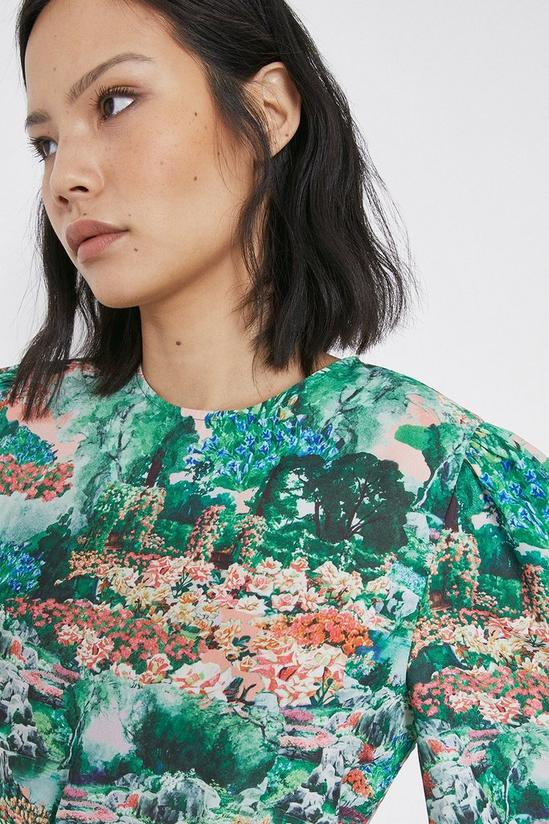 Warehouse Midi Dress In Garden Floral Print 5