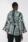 Warehouse Kimono Jacket In Linear Floral Print thumbnail 3