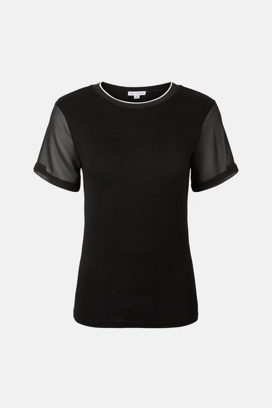 Warehouse Tipped Trim Woven Mix Tee 5