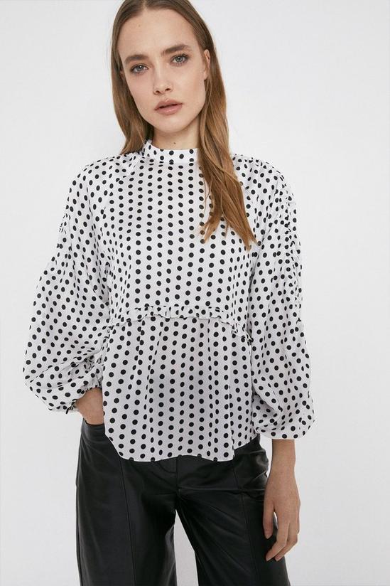 Warehouse Top In Spot With Puff Sleeve 4