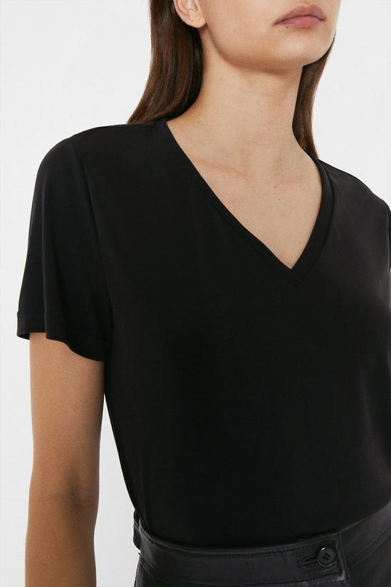 Warehouse Premium Modal V Neck T-Shirt 2