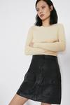 Warehouse Pocket Detail Real Leather Pelmet Skirt thumbnail 1