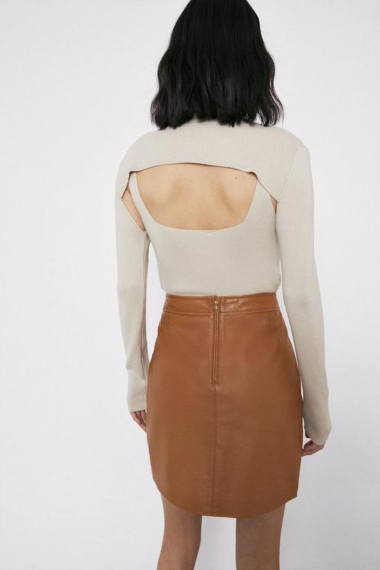 Warehouse Real Leather Pelmet Skirt 3
