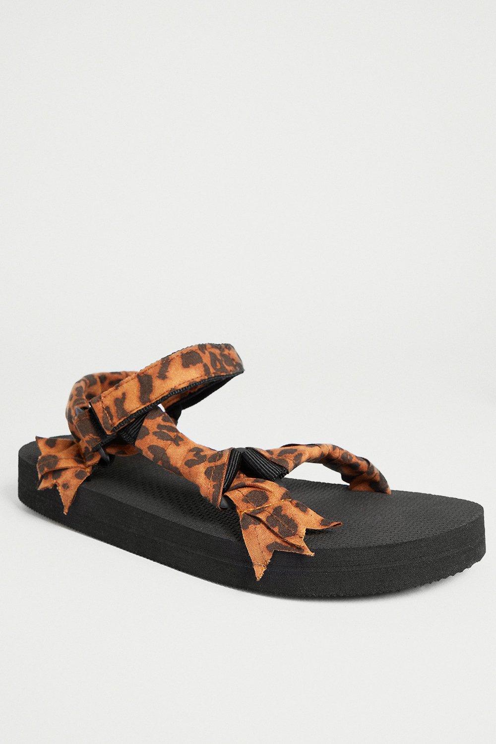 Warehouse hot sale leopard sandals