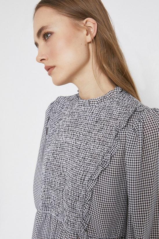 Warehouse Gingham Top With Bib Detail 2