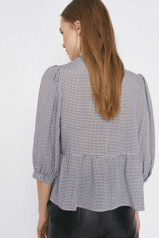 Warehouse Gingham Top With Bib Detail 3