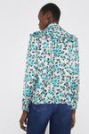 Warehouse Shirt With Frill In Blue Daisy Floral Co-ord thumbnail 4
